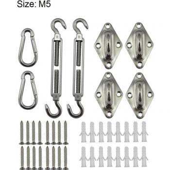 Shade Sail Hardware Kit M5 in 304 Stainless Steel
