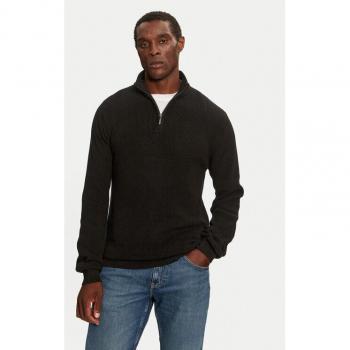 Cotton Funnel Neck Zip Jumper for Men