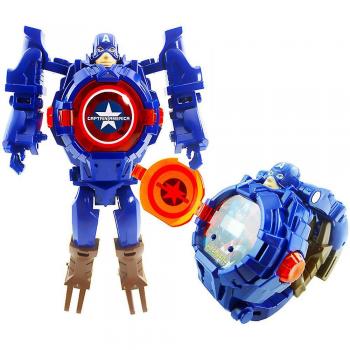 Montre lumineuse Captain America pour garçons
