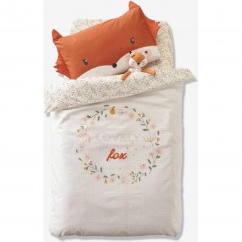 Housse de couette bébé FLEURETTES multicolore ecru