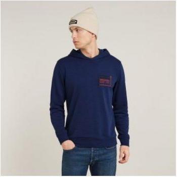 Felpa G-Star Originals Catch con Cappuccio Blu Imperiale L