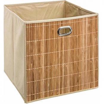 Panier de rangement en bambou 31 x 31 x 31 cm