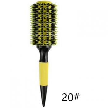Ceramic Ion Wooden Round Hair Brush with Boar Bristle