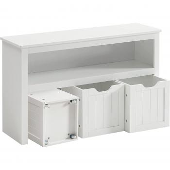 VASAGLE Spielzeugschrank mit Rollen, 102 x 30 x 60 cm