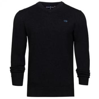 Men’s Raging Bull Classic V‑Neck Cashmere Blend – Large (Black)