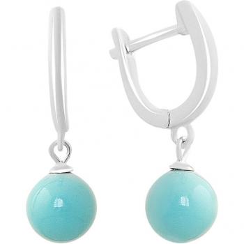 Orecchini in argento con turchese – sfumatura azzurra chiara