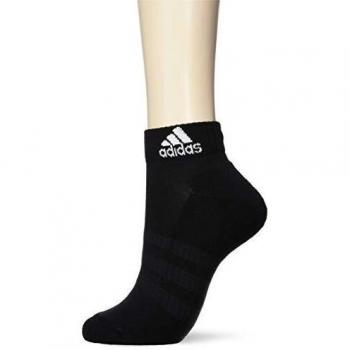 3 Paia di Calze Altezza Caviglia Adidas con Soletta Spugna, Nero