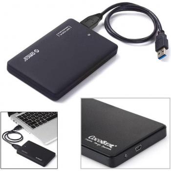 Slim Portable 2,5‑Inch HDD‑Hülle mit Kabel