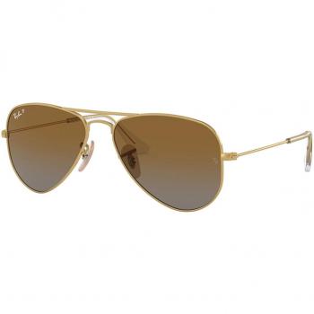 Junior Ray‑Ban Aviador Infantil RJ9506S – Lentes Polarizados Asian Fit 52mm, Dorado