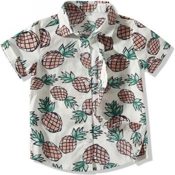 Baby Boys Pineapple Print Short-Sleeve Shirt