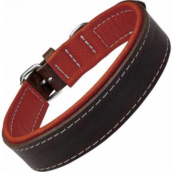 Made-in-Germany Moorfeuer Hundehalsband 55 cm – Handgefertigt, Farbig unterlegt