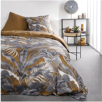 Parure de lit à motifs feuilles tropicales – Coton 57 fils – 240 x 260 cm