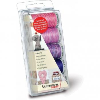 Gutermann 12‑Gauge Berry Thread Kit – 5 Pairs of 200 m