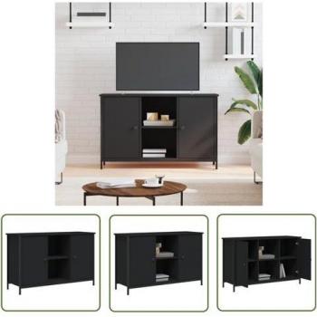 Meuble TV Chic en Bois Noir