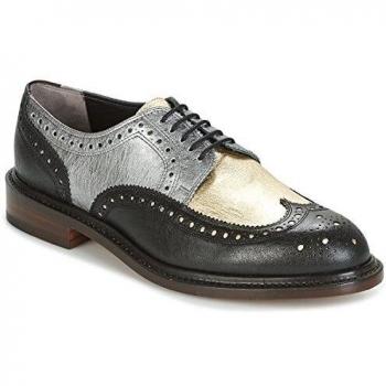 Robert Clergerie ROELN Scarpe Stringate Brouge Donna Nero (Graffiti Noir/or/ARG 11)