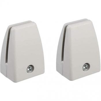 2 Stück Anti-Niesen Clip Trennwand Halterung Aluminium Legierung (weiß)