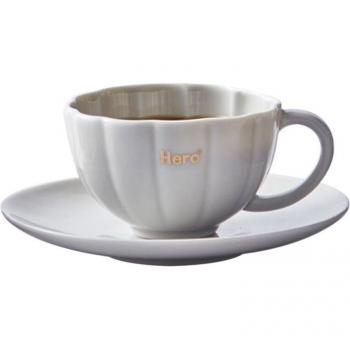 High Porcelain Flower Coffee Cup