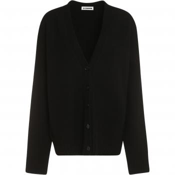 Jil Sander Black Wool Cardigan
