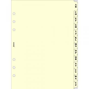 Filofax A5 Cream A-Z Index Refills