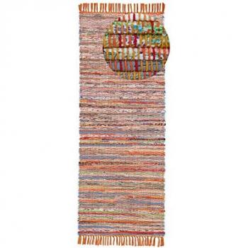 Carpetfine Handgefertigter Kelim-Teppich Chindi in Orange