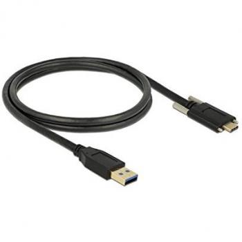 USB 3.1 Gen 2 24‑pin Delock : 1 m, 3 A, Couplage M→M – Noir