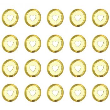20pcs 24mm Plastic Heart-Shaped Rings for Notebook Binding