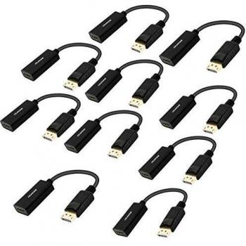 Adaptateur mâle DisplayPort vers Femelle Hdmi avec câble Audio intégré