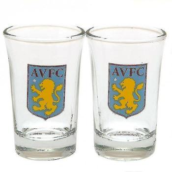 Verre à shot Aston Villa FC avec blason (Pack de 2)