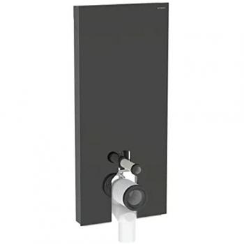 Geberit Monolith Stand-WC-Modul 114cm, Schwarzglas/Schwarzchrom