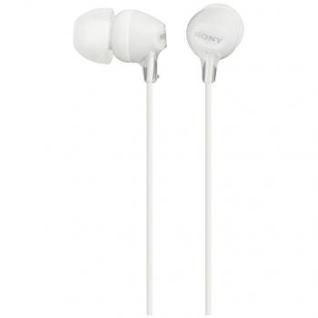 Sony MDR‑EX15AP Earbuds – White, Smart Mic