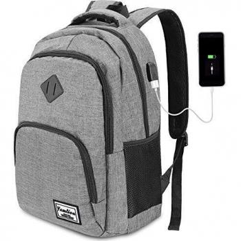 YAMTION Sac à Dos Ordinateur Portable 17.3 Pouces Homme Femme avec Port de Charge USB pour Université d'affaires 35L