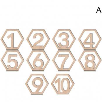 Lot de numéros de table en bois, 10 unités, 1-10/11-20, décorations pour anniversaire et mariage, base C7X3