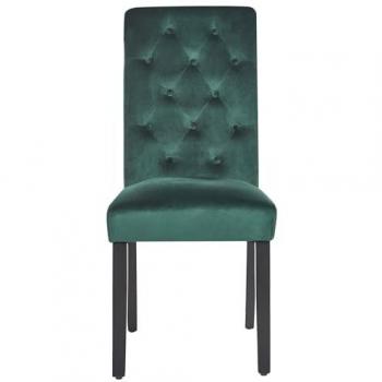 Elegant Green Dining Chair Pair