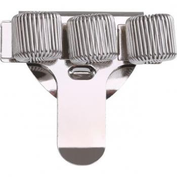 Multi-Hole Metal Pen Holder with Spring Clip