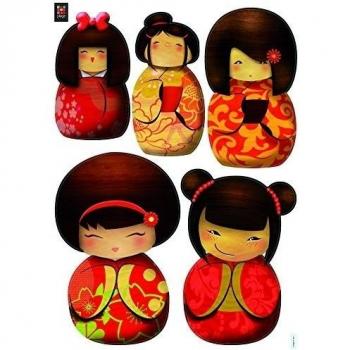 Sticker décoratif intérieur poupées russes 48 cm x 68 cm
