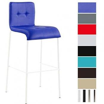 CLP KADO Barhocker – Sitzhöhe 78 cm, rundes Gestell, Kunstleder (B&W)