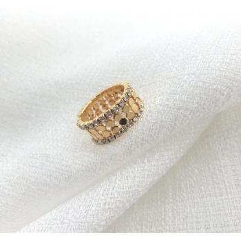 AOMU Anillo Ajustable de Cristales Multicolor