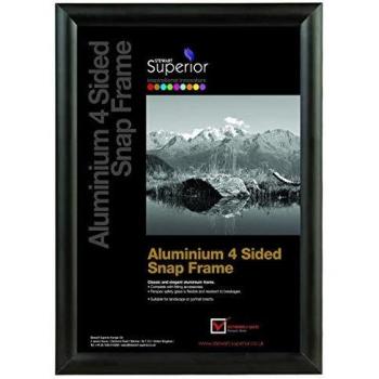 Stewart Superior A2 Aluminium 4 Sided 25mm Front Loading Picture/Poster Snap Frame