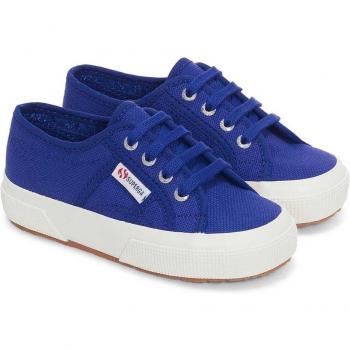Derbies Superga Junior Cot Bleu Marine Blanche pour Enfant Taille 31