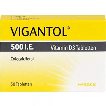 Vigantol 500 I.E. Vitamin D3 Tabletten zur Unterstützung 50 ST