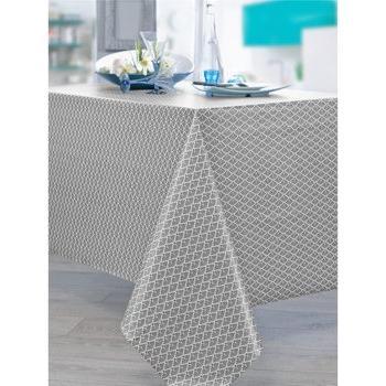Nappe GATSBY Gris Imprimé Anti-tache 160x250 cm