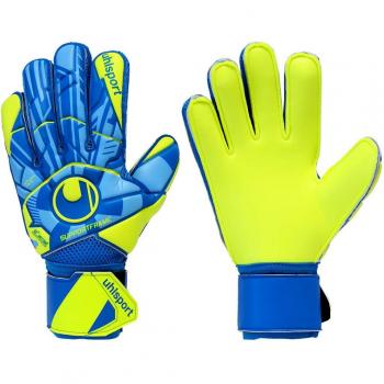 Uhlsport Control Soft SF Gants de gardien de but Mixte Adulte, Radar Bleu/Jaune Fluo/Noir, FR Unique