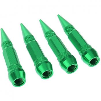 4-Piece Metal Long Spike Tire Valve Caps 60mm