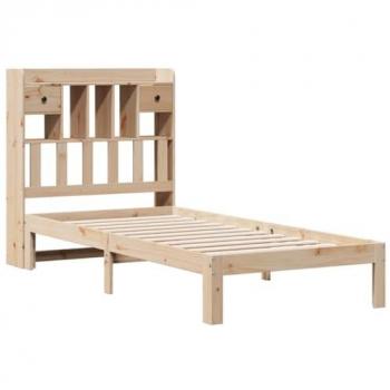 Bookcase Bed 90x200cm Solid Wood Pine by vidaXL