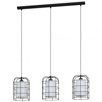 Suspension Luminaire 3 Lampes Noir Bittams