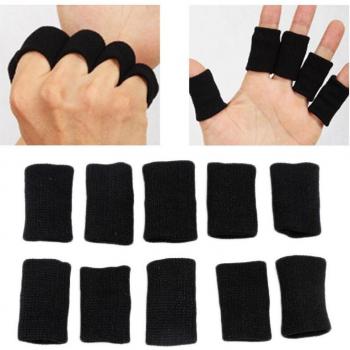10Pcs Black Finger Sleeves for Sports