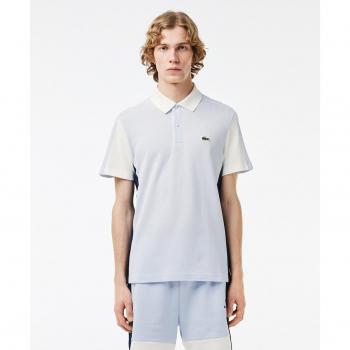 Polo Lacoste celeste de algodón para hombre