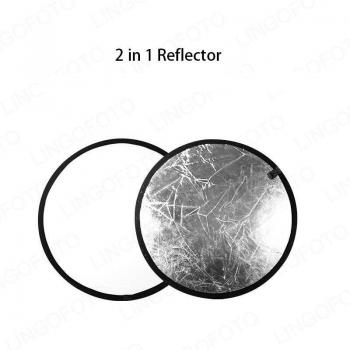 2-in-1 Round Reflector Silver & White NP6121