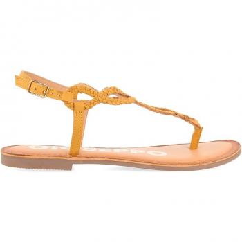 Gioseppo Sandalias de Tiras Finas Trenzadas en Color Mostaza