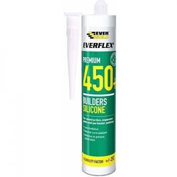 Everbuild Sika EVB450CL Everflex® 450 Builder's Silicone Sealant Clear 300ml